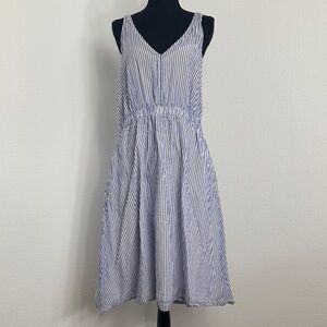 J.Crew Women's Stripe Cross Back Lightweight Midi Dress